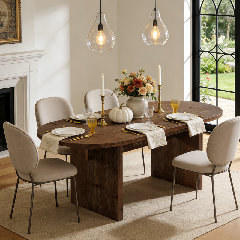 【garage sale⭐︎】様　ダイニングテーブル XDYZ 62.99-Inch Oval Solid Wood Dining Table For Dining Room